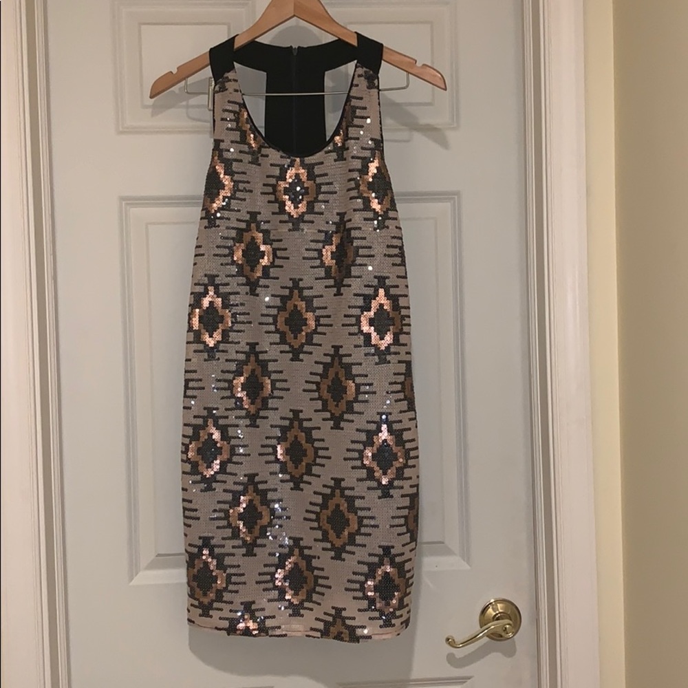 Sequin tank top cocktail dress